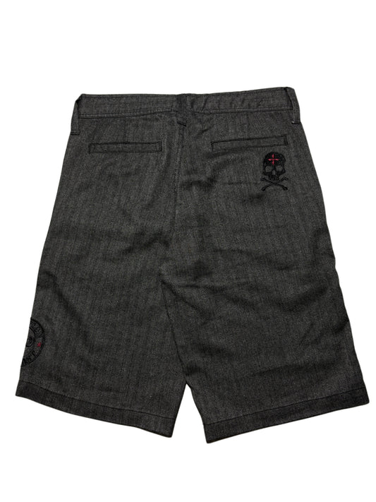 2000s Affliction skull cargo shorts