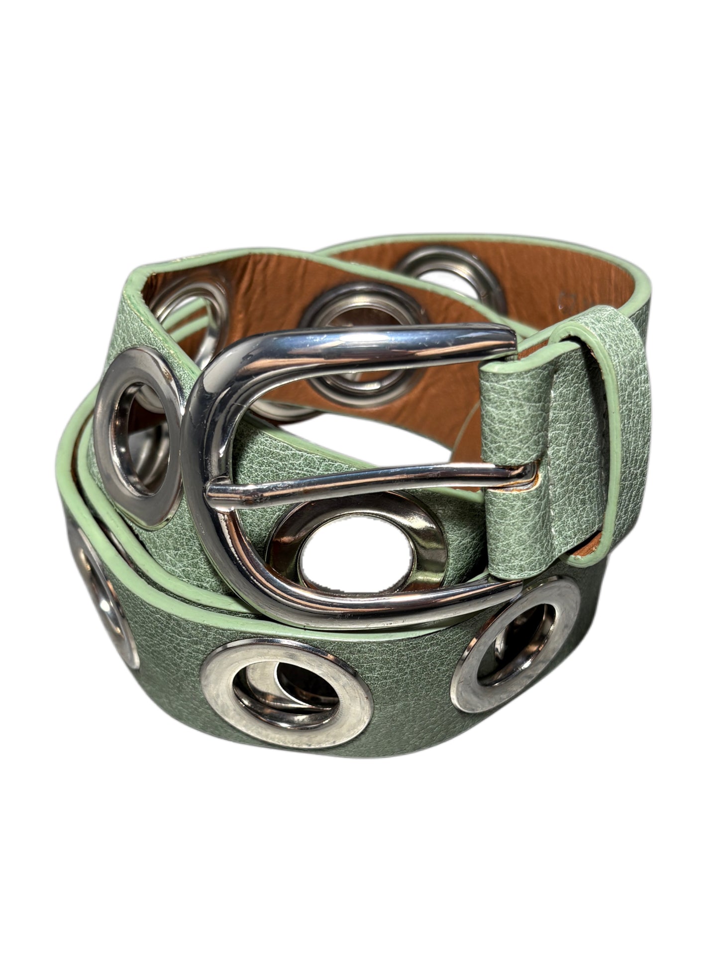 2000s O-rings Real Leather Belt Pasek z prawdziwen skóry