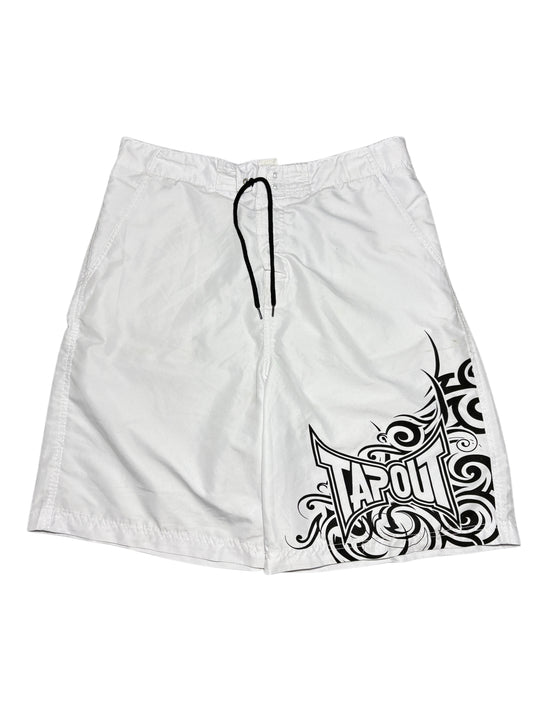 2000s Tapout white shorts