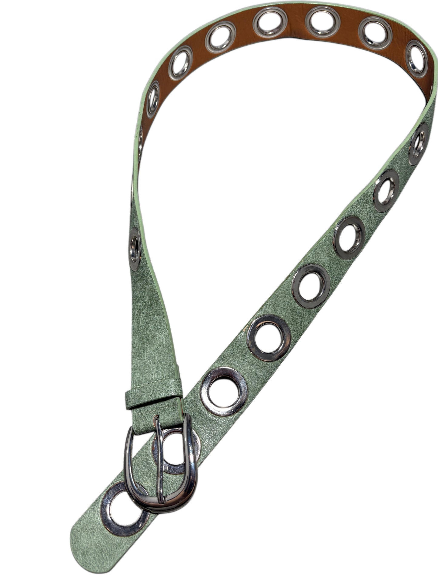 2000s O-rings Real Leather Belt Pasek z prawdziwen skóry