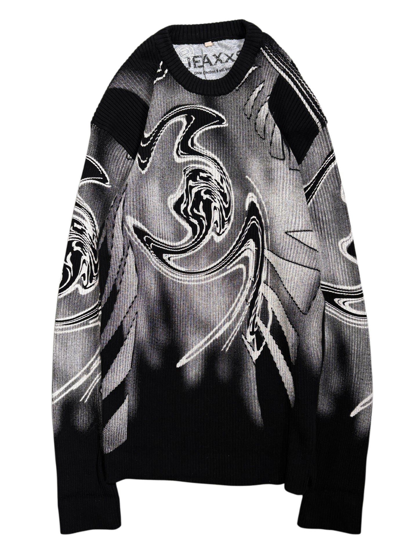 2000s Archive Knit Spiral Crewneck