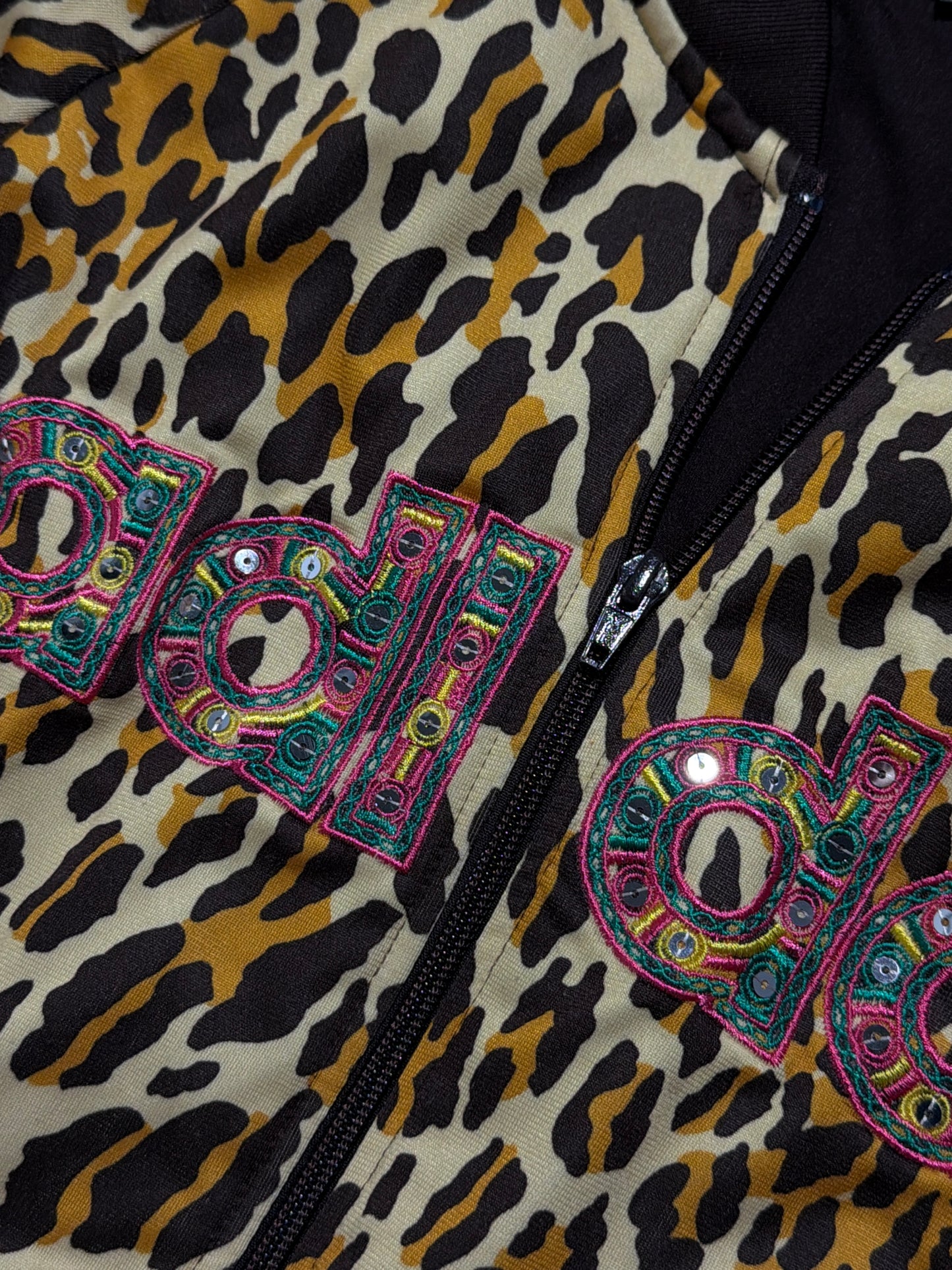 2000s Adidas Jeremy Scott Leopard zip up hoodie *RARE* 2015y