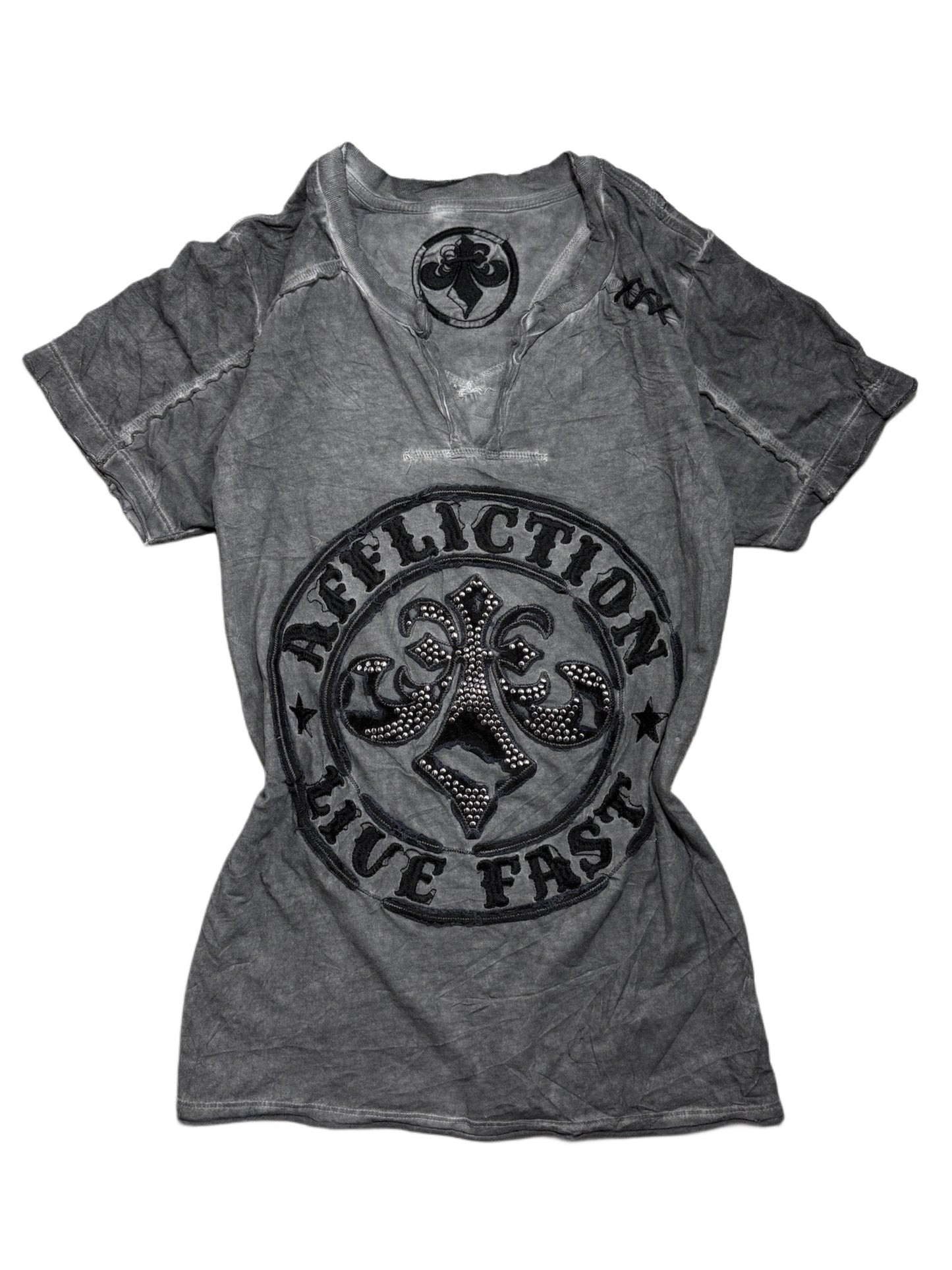 2000s Affliction Y2K Tee V-neck T-shirt