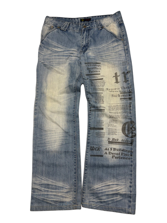 2000s Sarol Printed Y2K Jeans