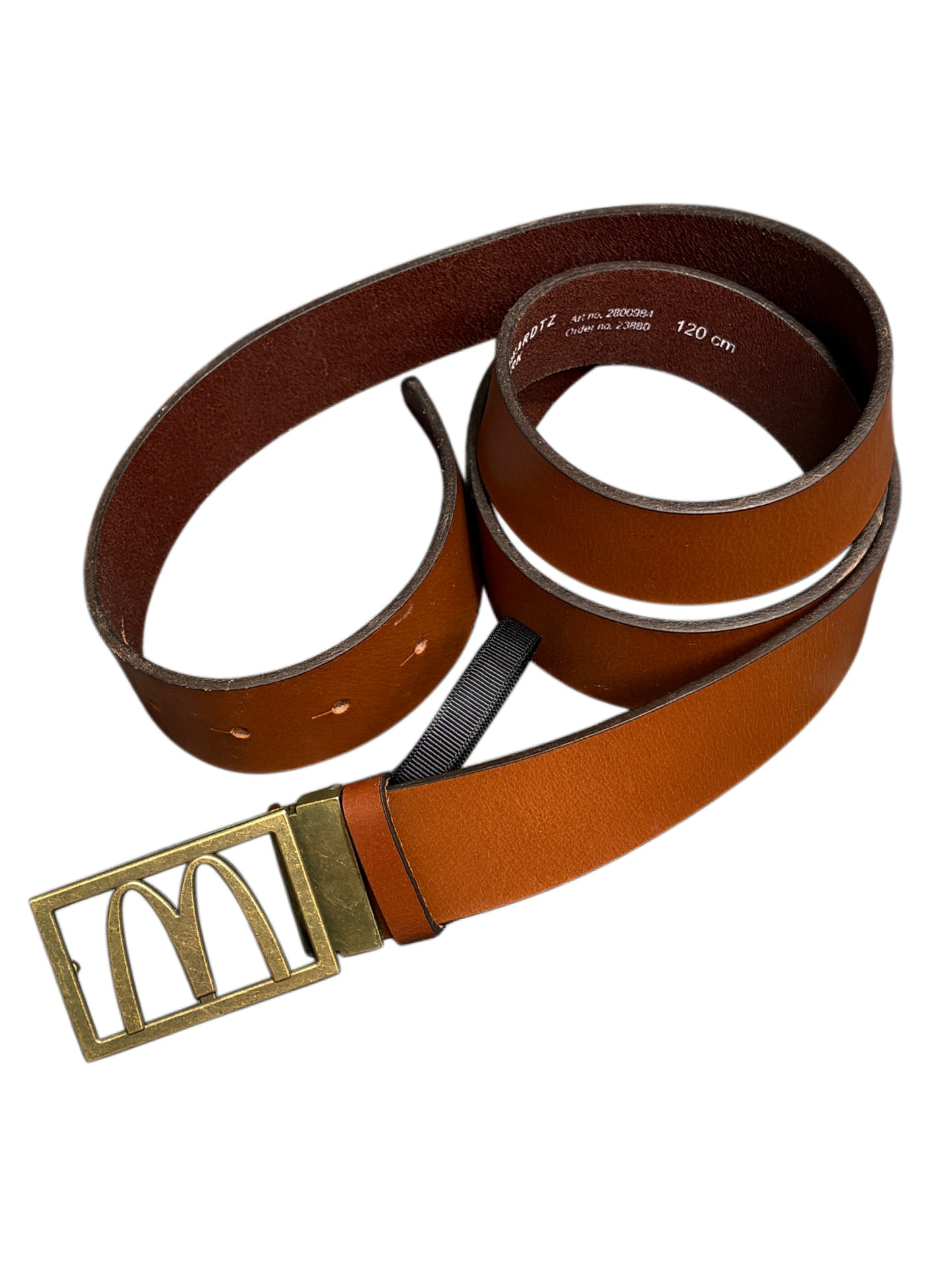 McDonald’s Belt Real Leather Y2K Pasek z prawdziwej skóry