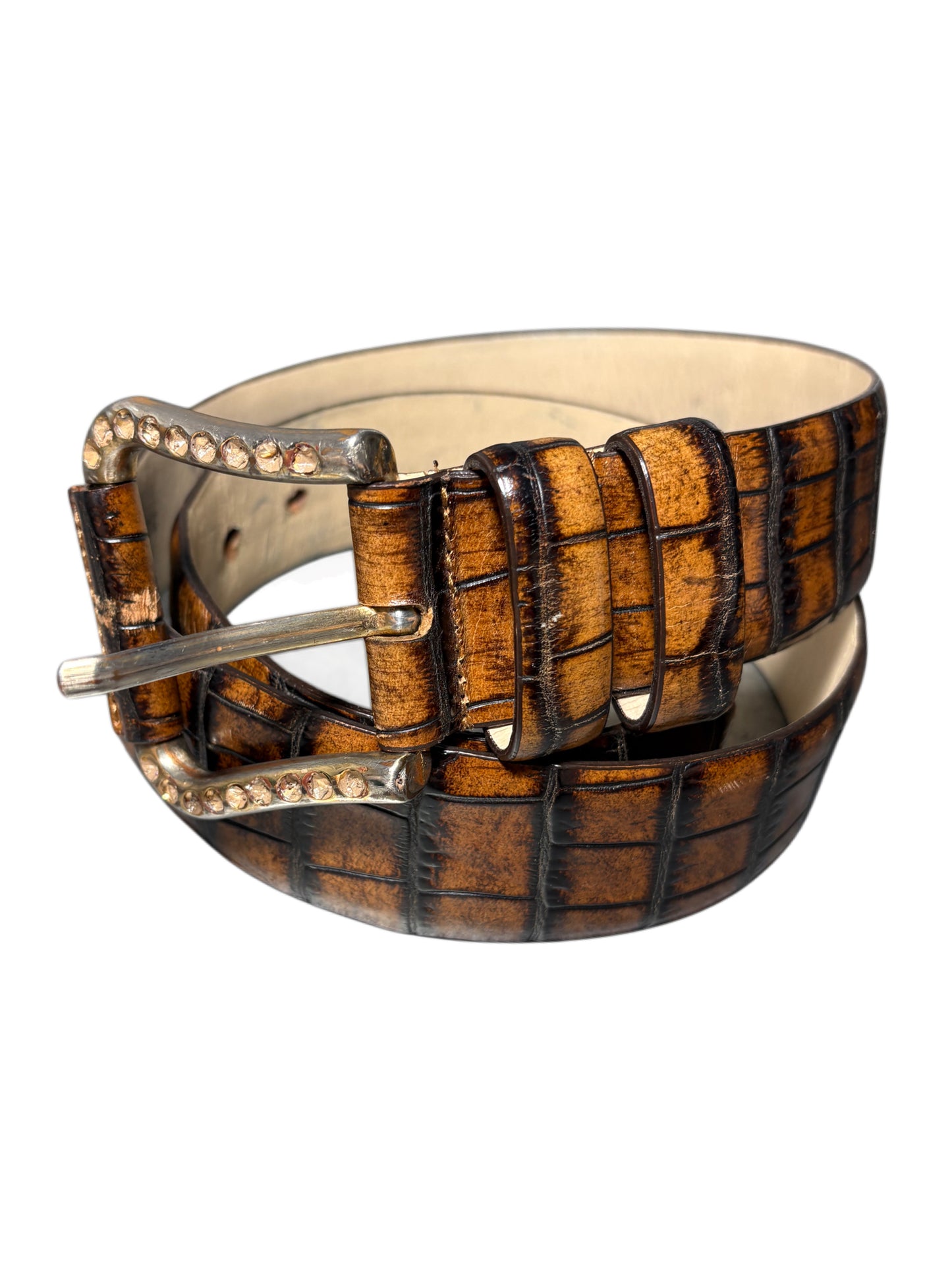 Vintage Real Leather Belt Pasek skórzany