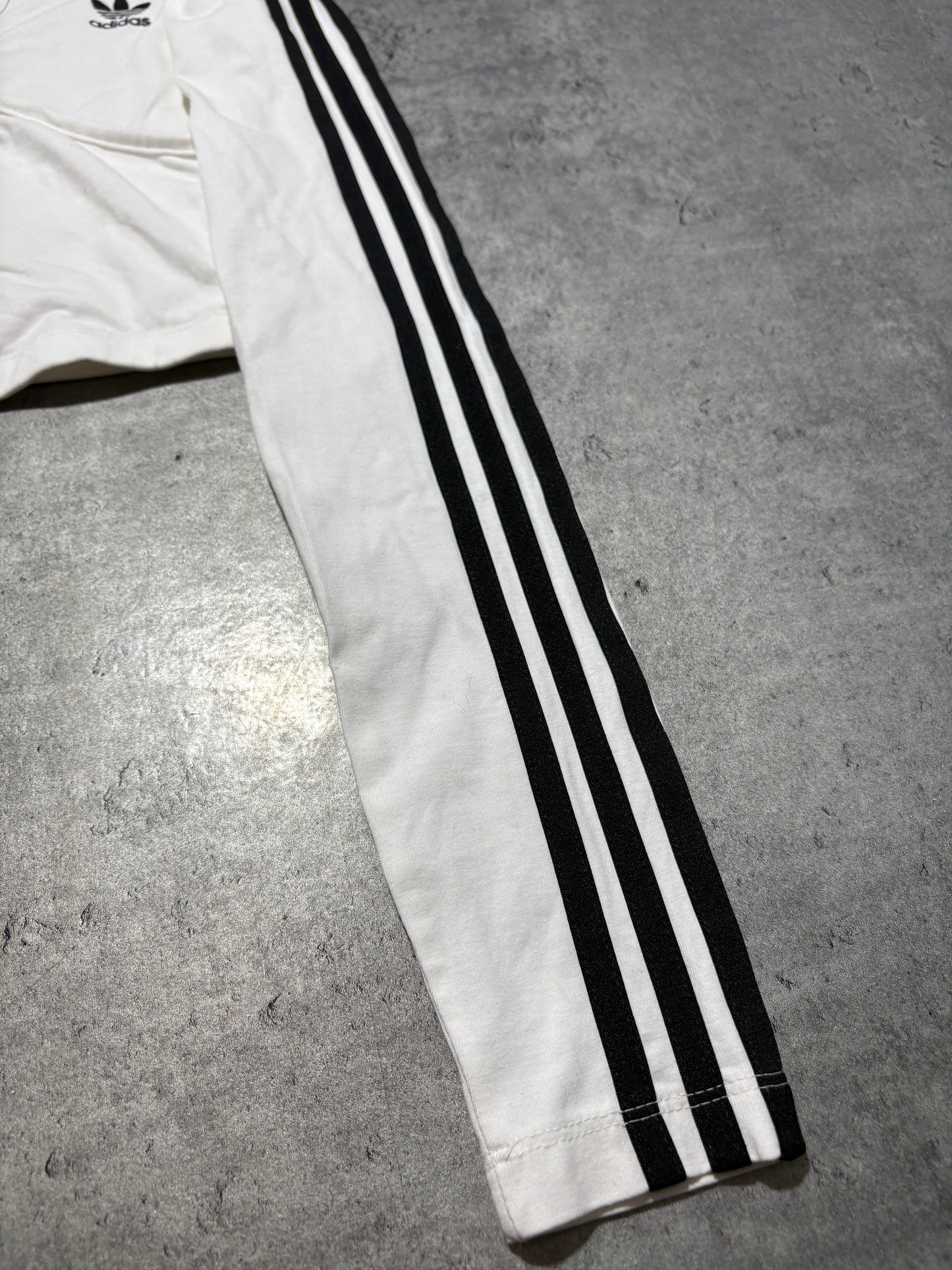 Adidas 3 stripes white longsleeve