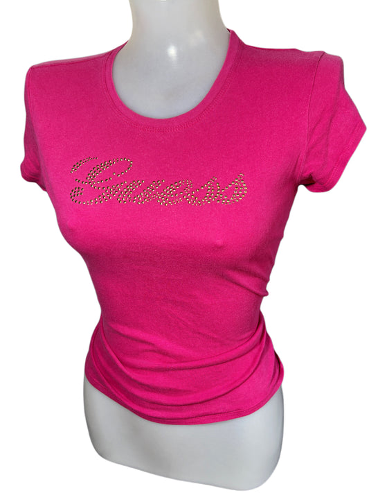 2000s Guess rhinestones y2k t shirt
