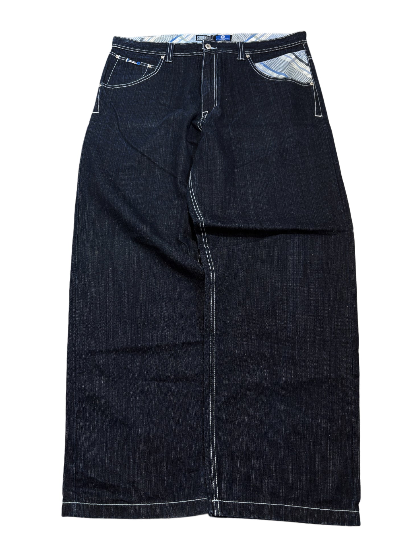 2000s *RARE* SOUTHPOLE BLUE TAB BAGGY JEANS