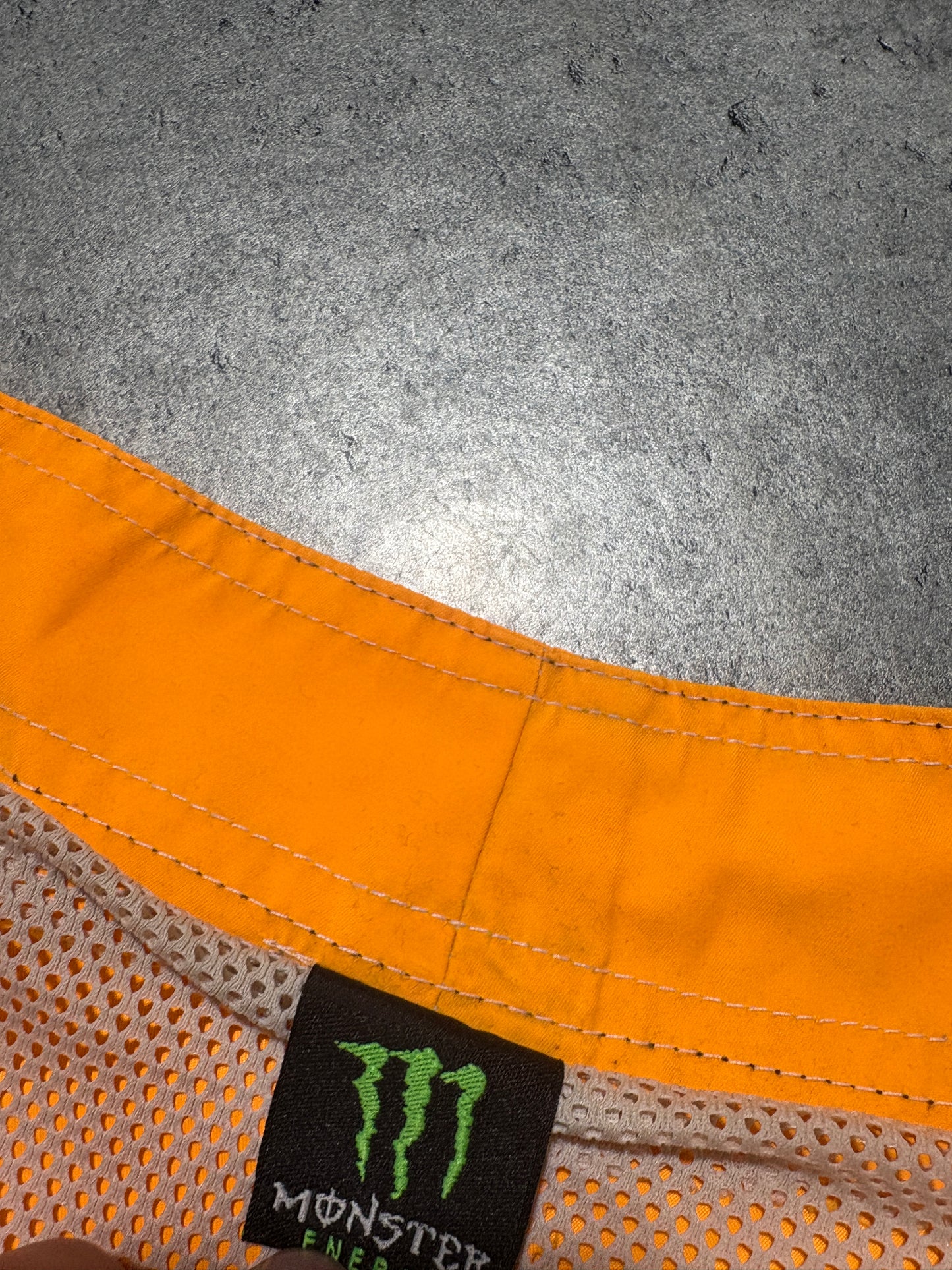 2000s Monster Energy orange swim shorts