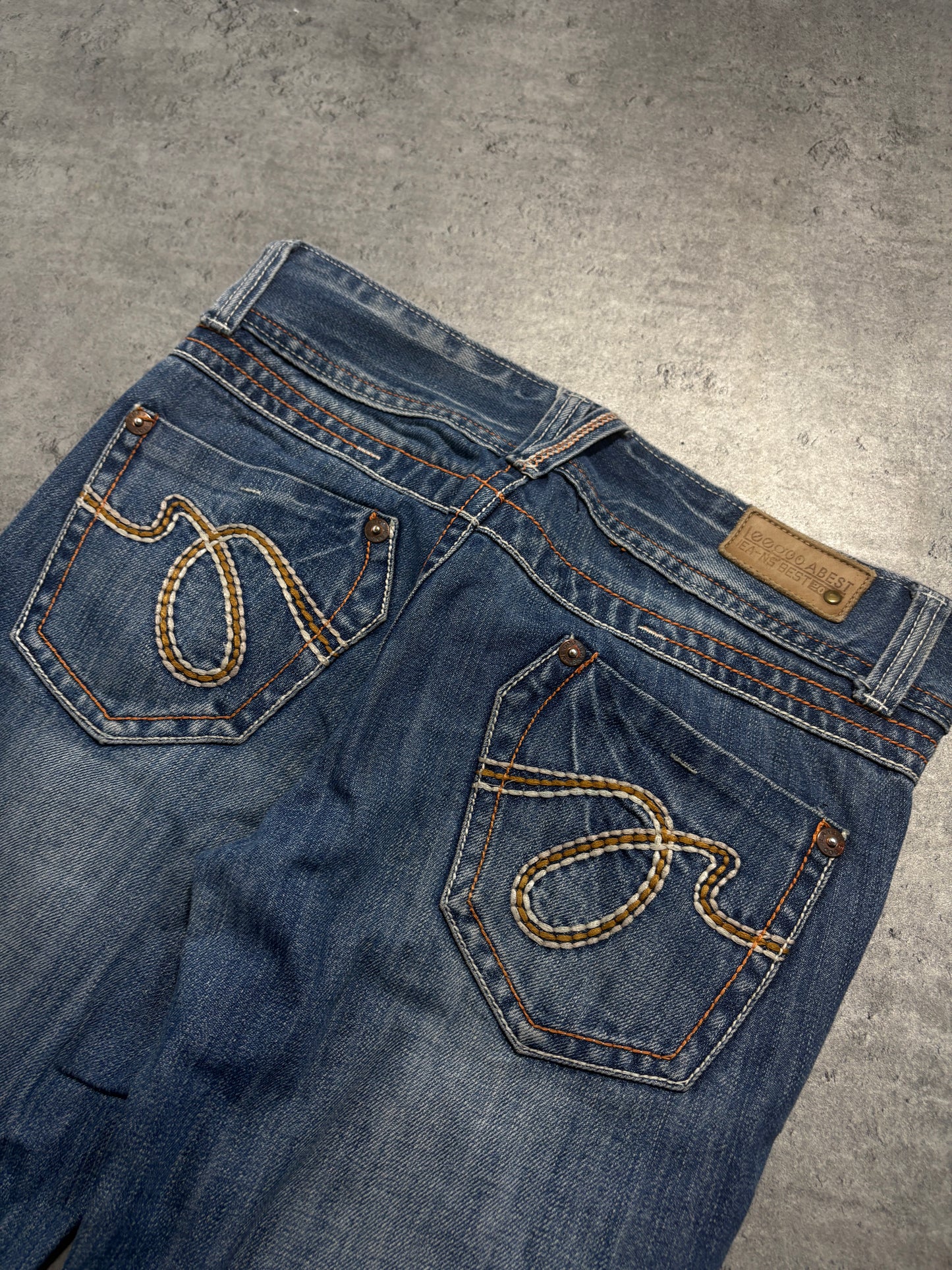 2000s Flared Embroidery  Jeans y2k