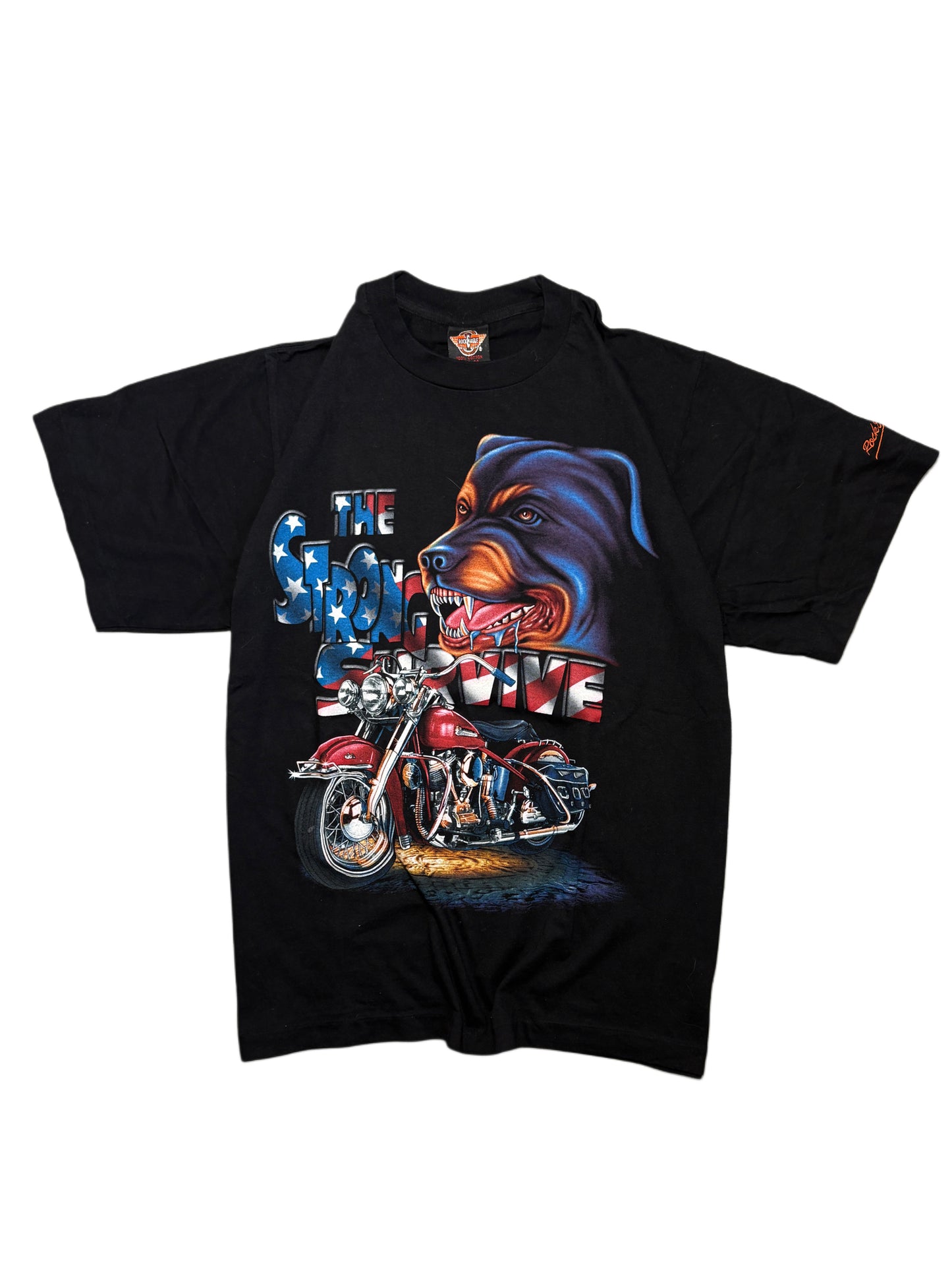 2000s Rottweiler Harley style T-shirt Rock Eagle