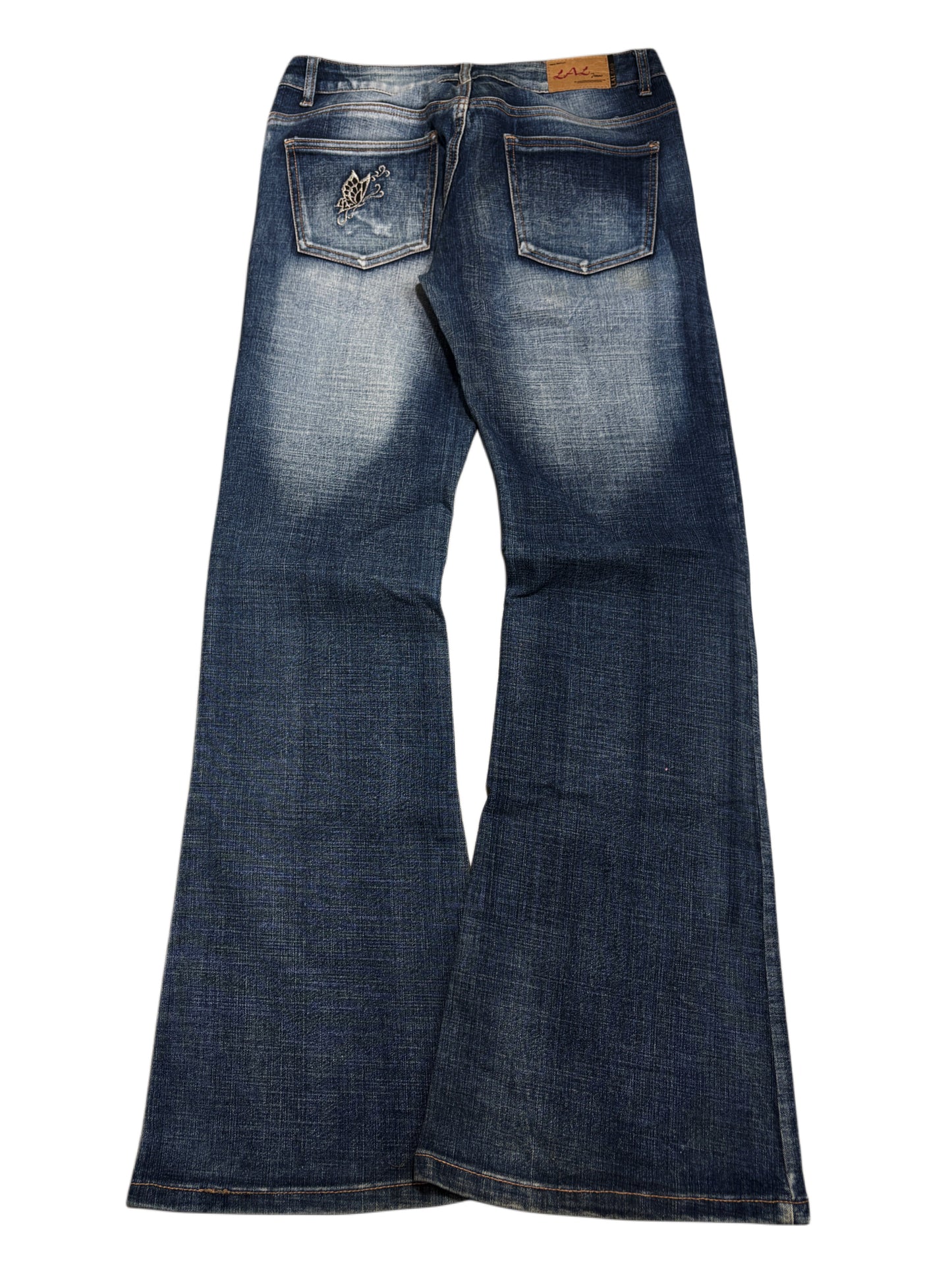 2000s Flare Washed Butterfly Jeans