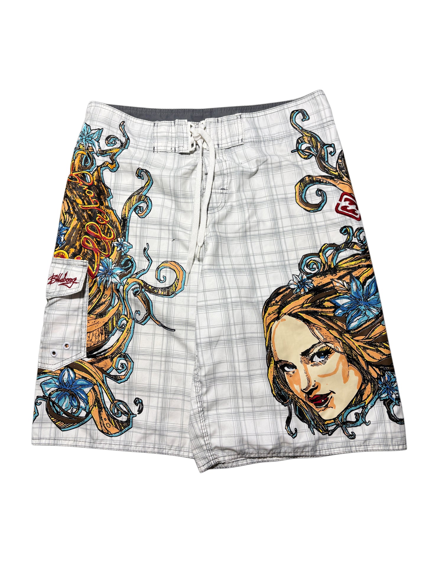 2000s Billabong Printed Surf Shorts