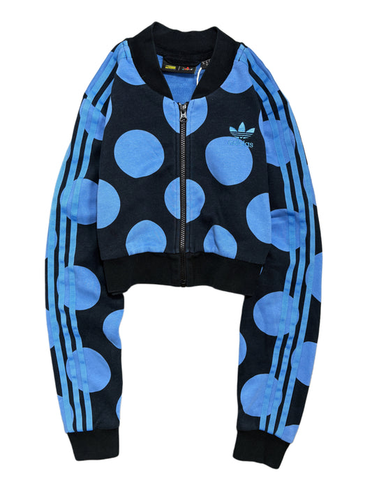 2000s Adidas x Pharell Williams Polka Dot cropped zip up hoodie