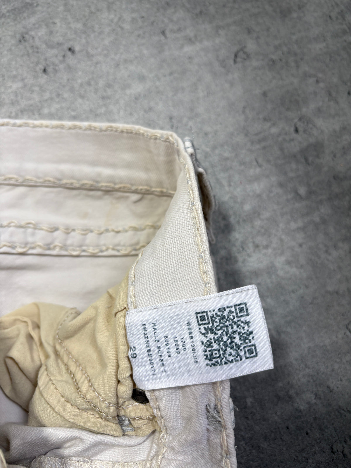 2000s True Religion White Jeans