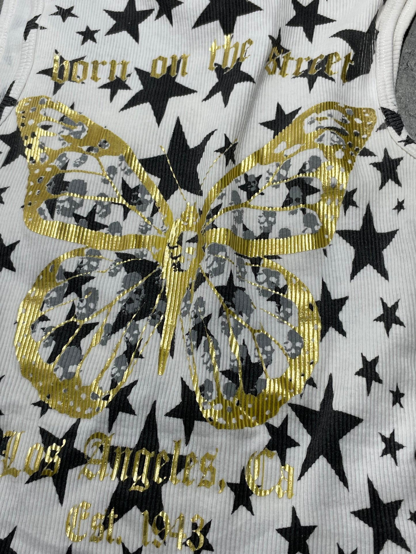 2000s Smet by Christian Audigier sexy top/mini dress sukienka w gwiazdki