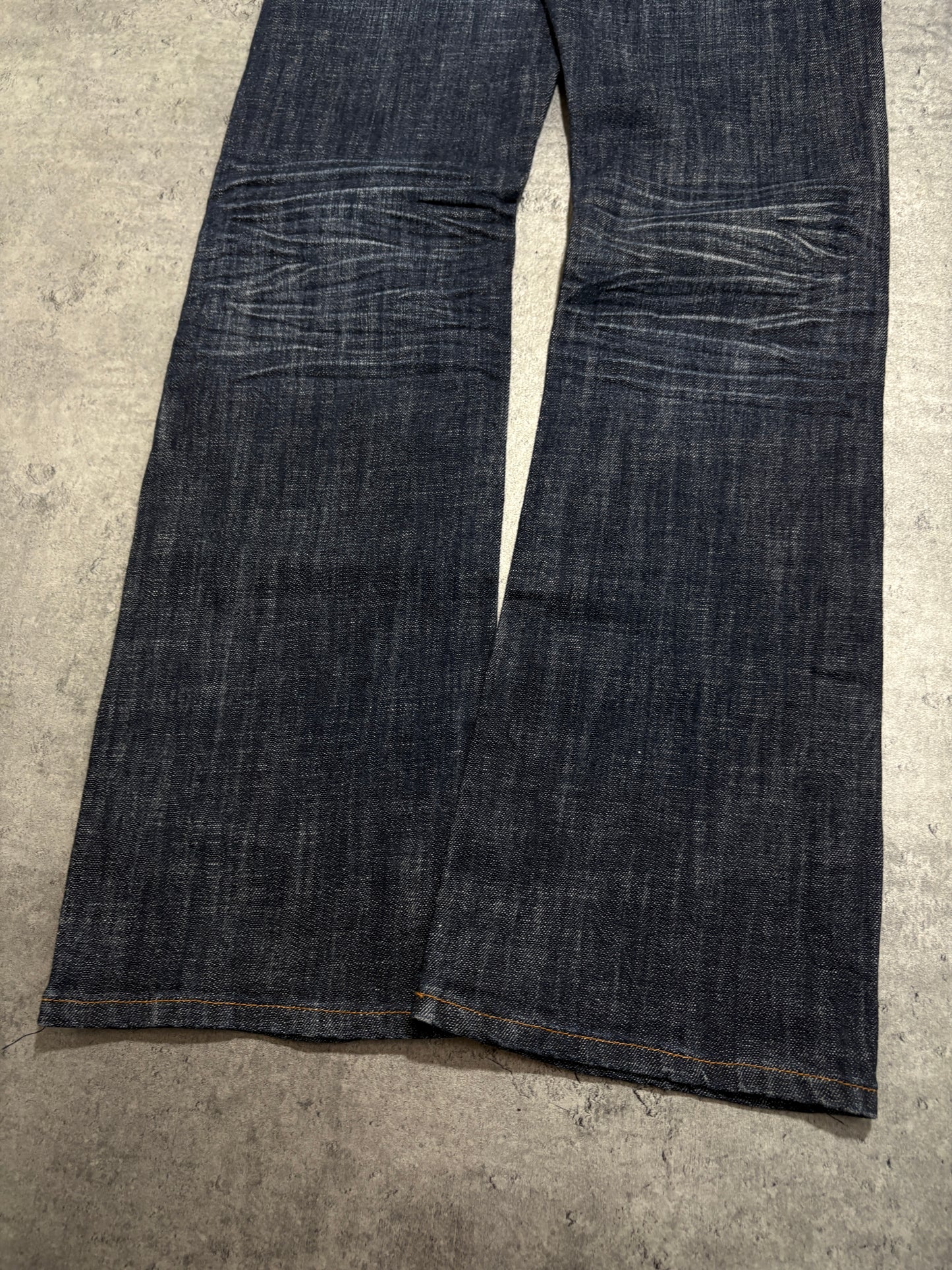 2000s Musketeer Flare Dark Distressed Y2k Jeans