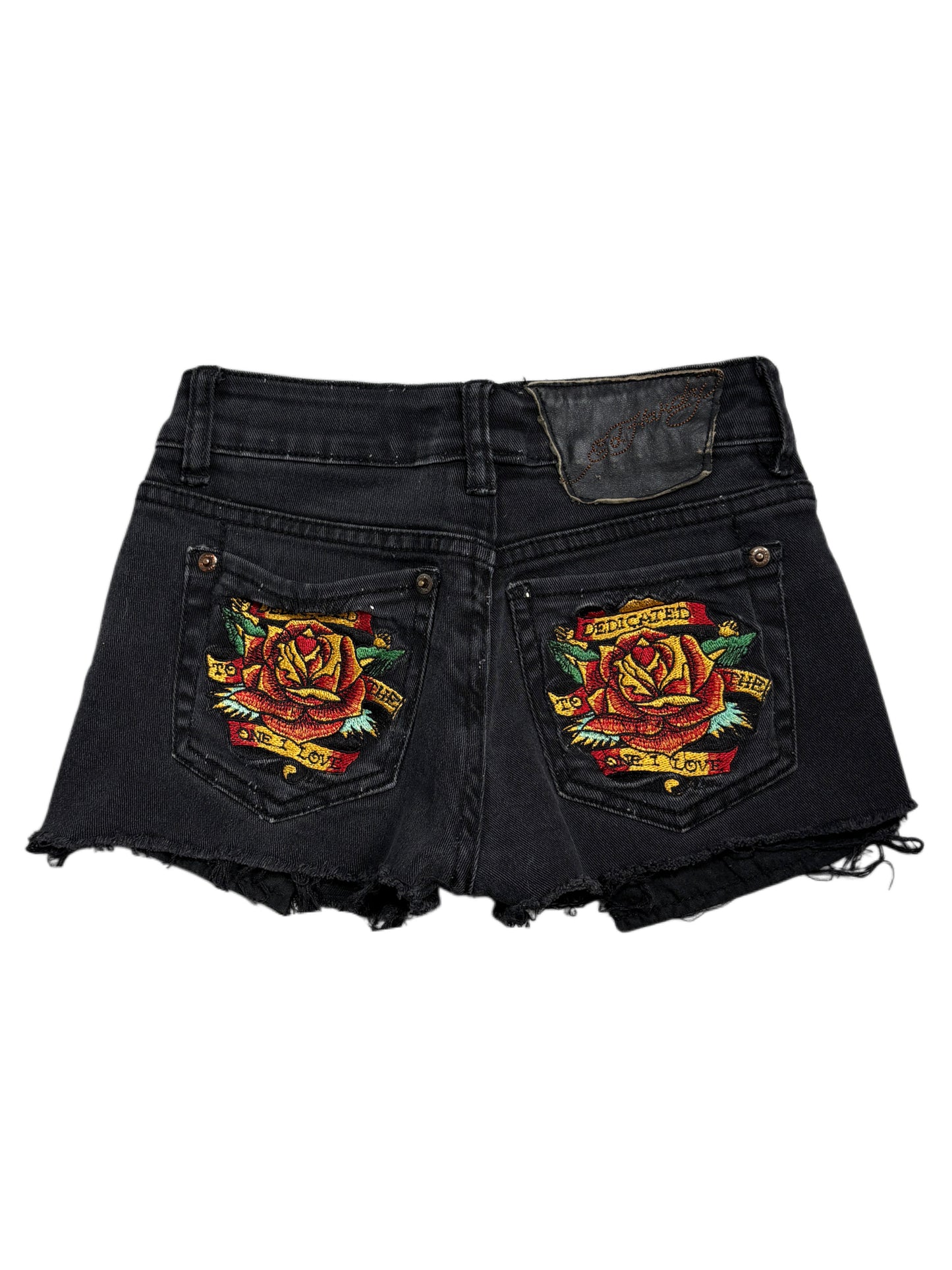 2000s Ed Hardy denim shorts