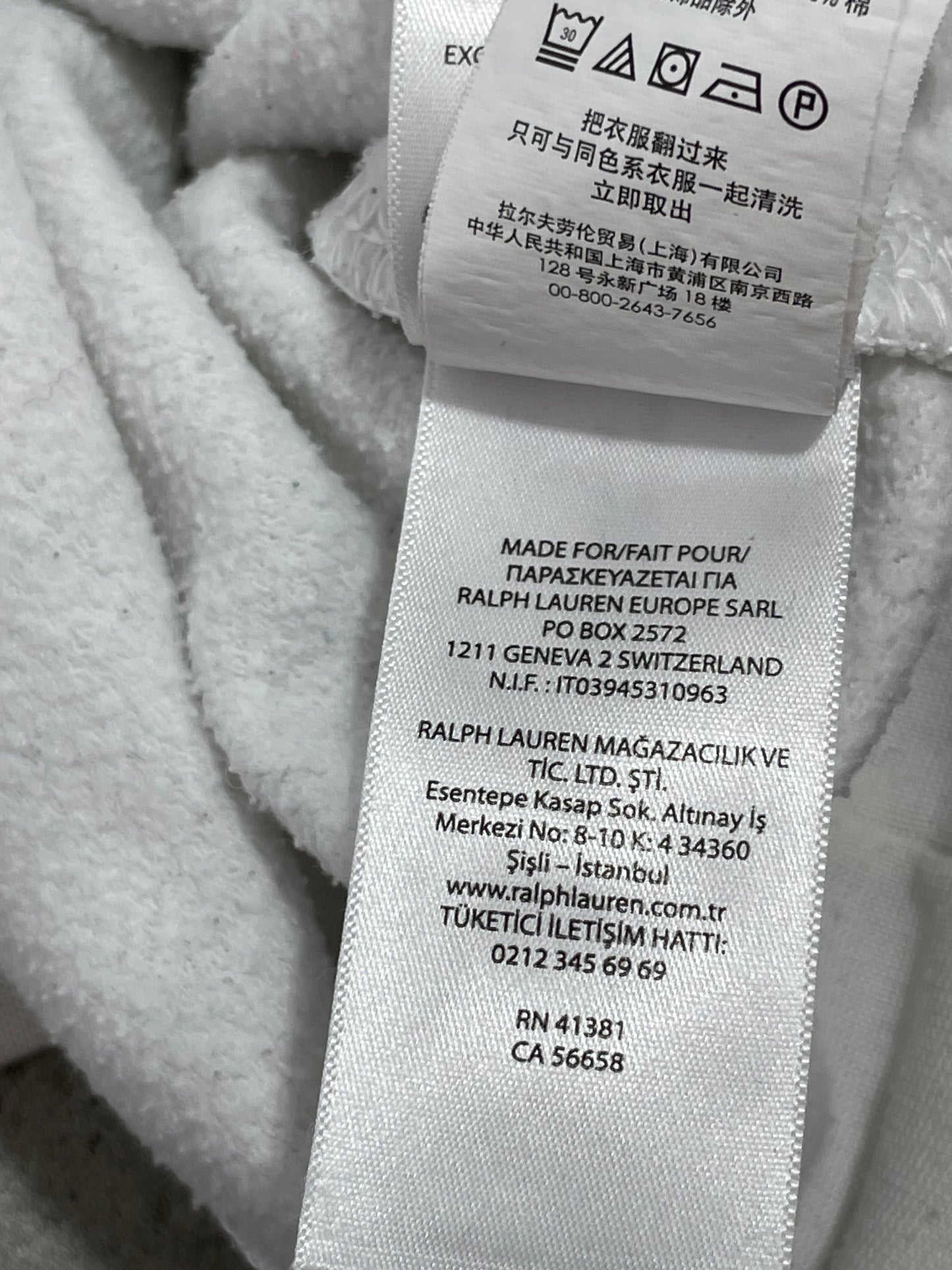 Polo Ralph Lauren white hoodie