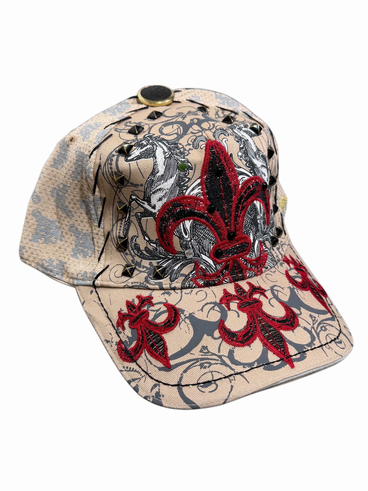 2000s Trucker Cap Red monkey beige