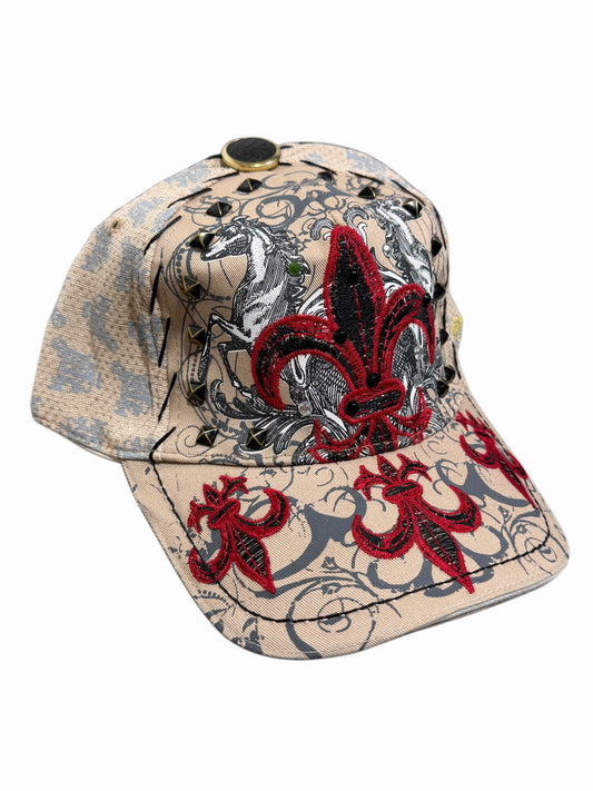 2000s Trucker Cap Red monkey beige