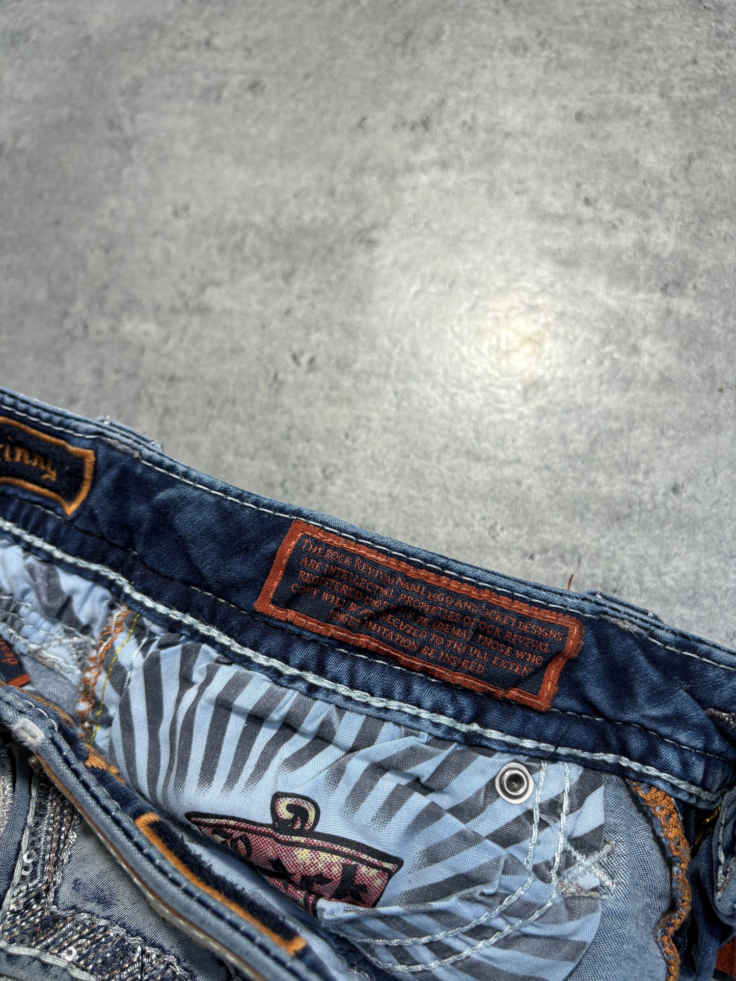 2000s Rock Revivial skinny jeans light blue