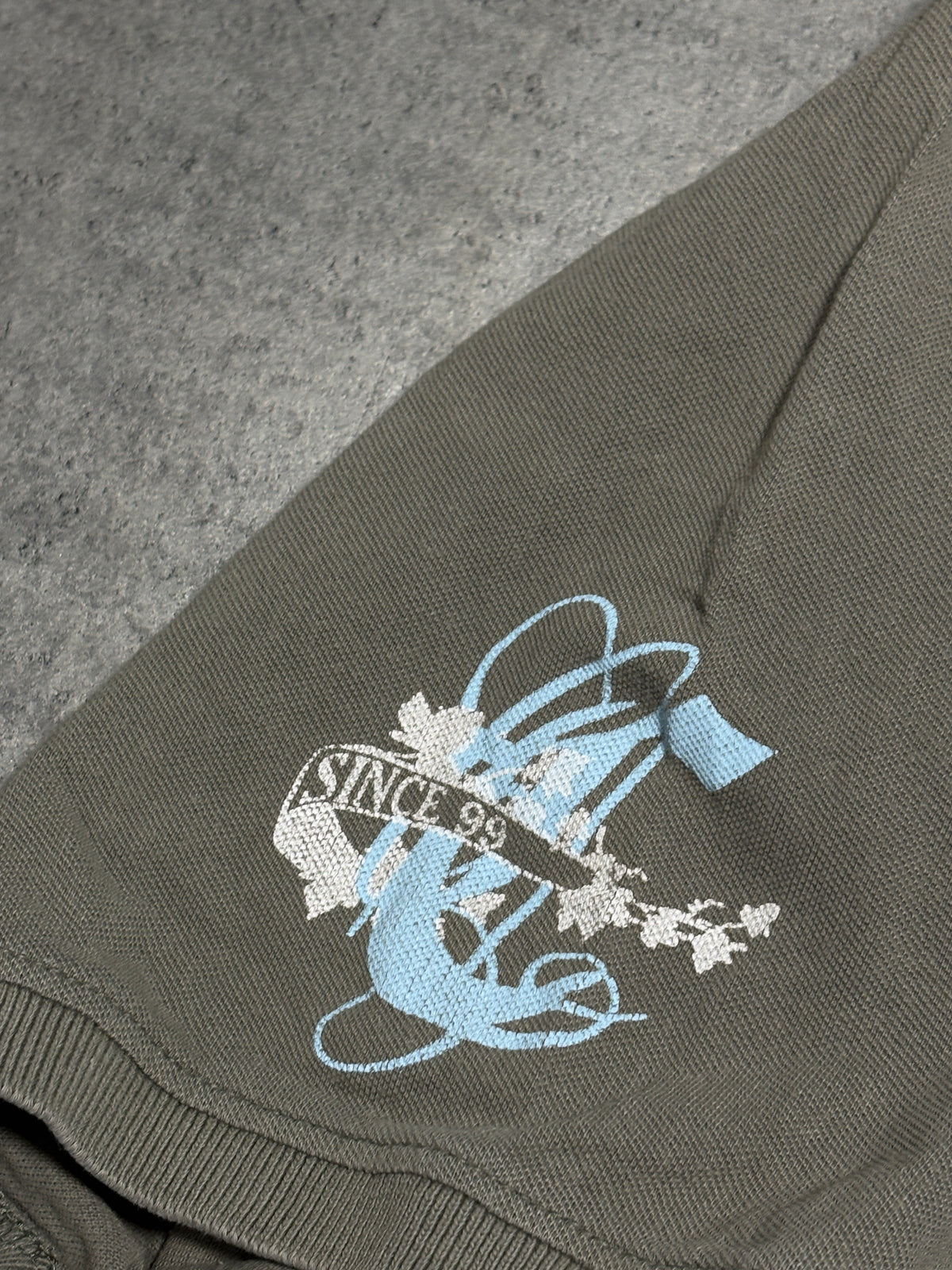 2000s Polo Y2K Khaki Printed T-shirt