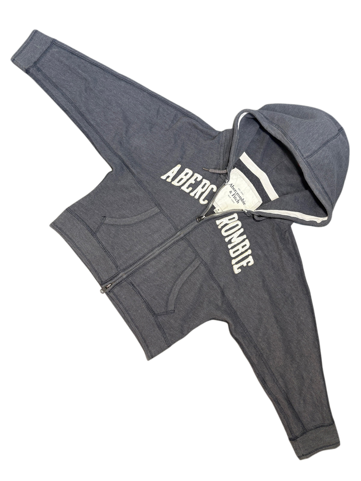 2000s Abercrombie Zip Up Boxy Short Hoodie