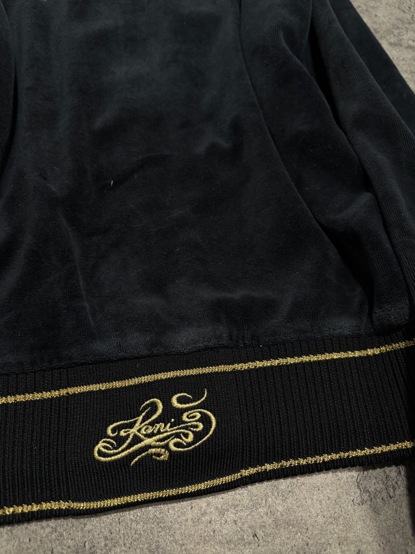 2000s Karl Kani Welur Zip Up Hoodie