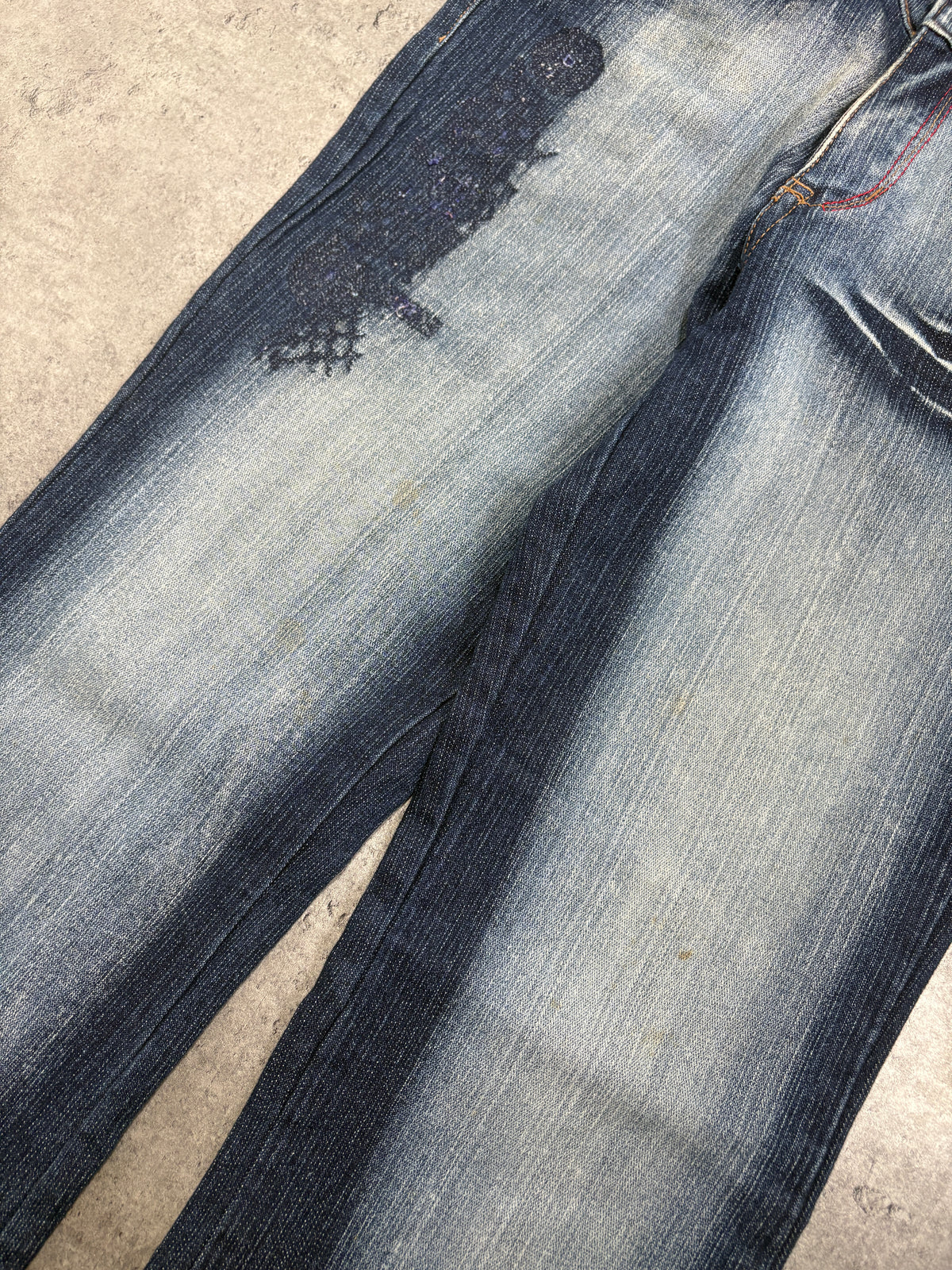 2000s Seyoo Flared Washed Jeans Bootcut