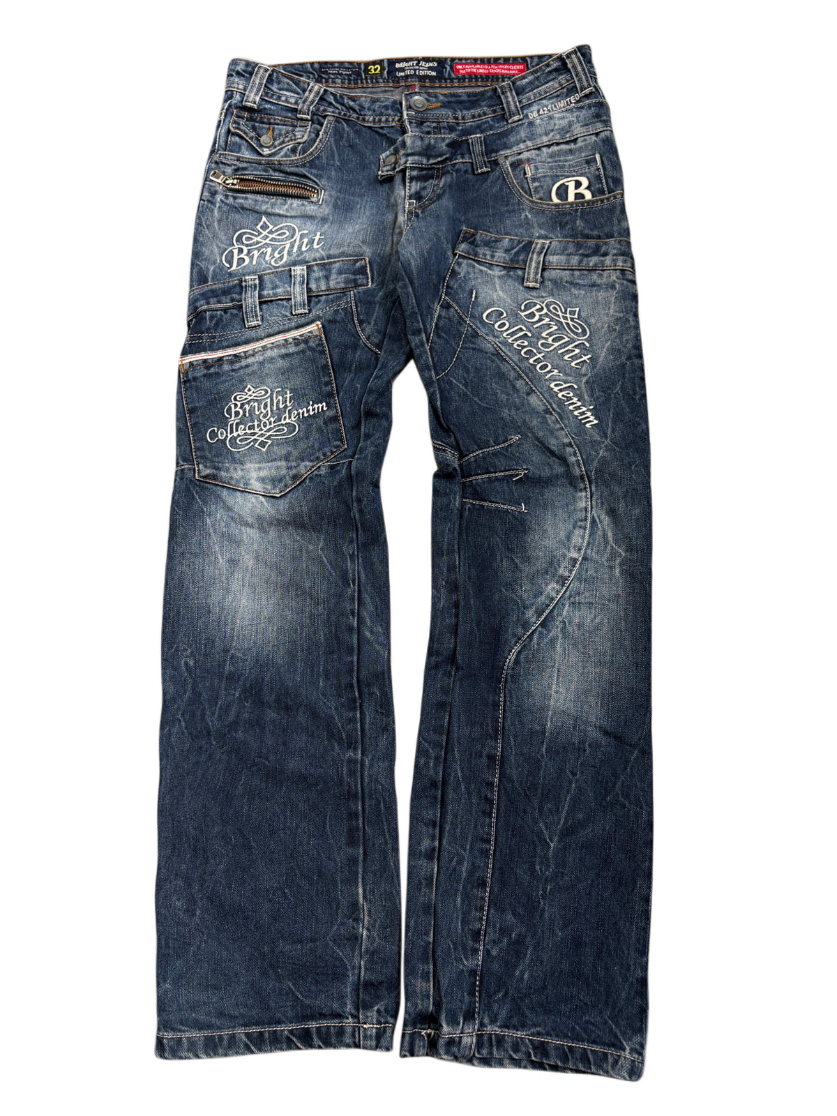 2000s Jeans Bright Y2K japan style Jeans Patchwork