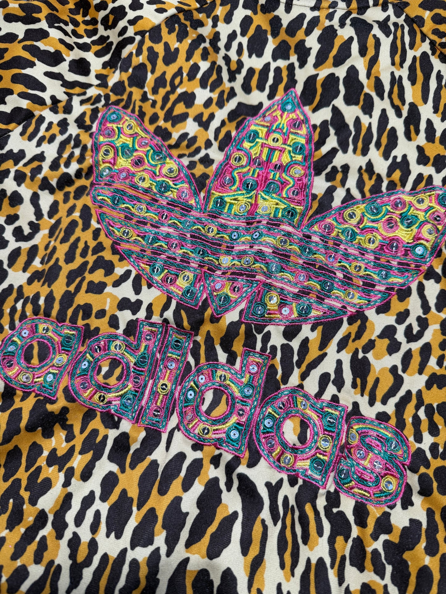 2000s Adidas Jeremy Scott Leopard zip up hoodie *RARE* 2015y