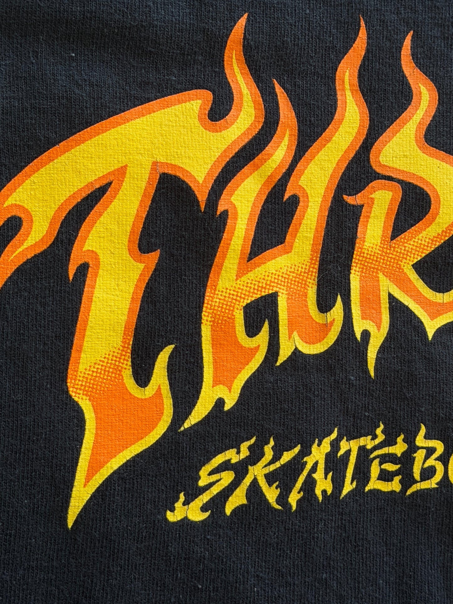 2000s Thrasher black t-shirt skate
