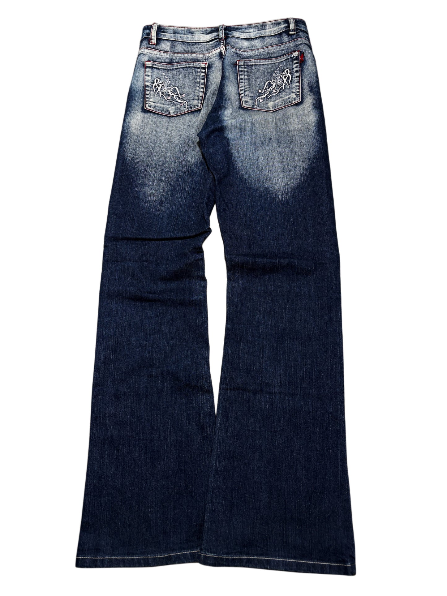 2000s Flare Jeans Dzwony Washed Y2K