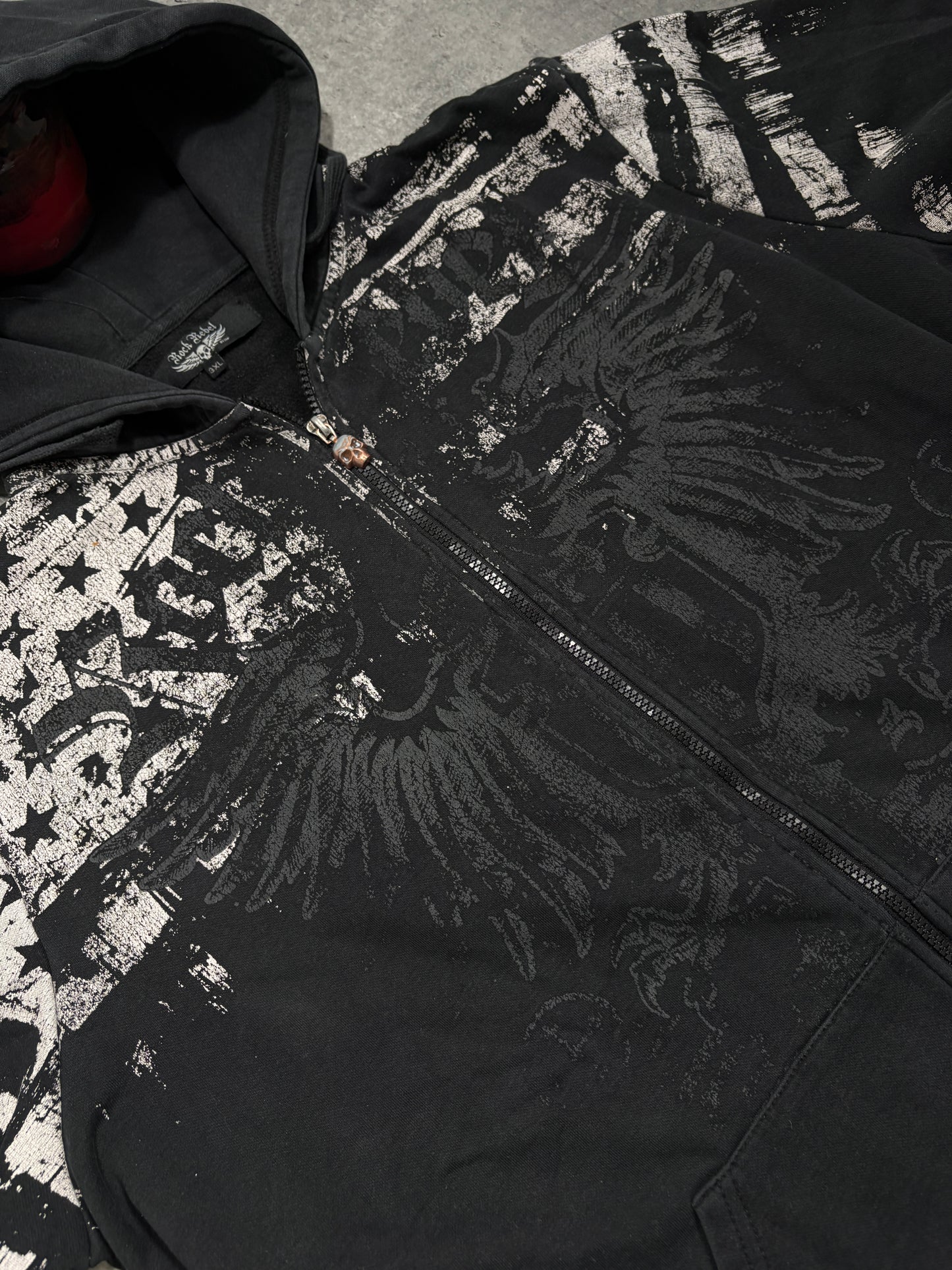 2000s Rock Rebel USA zip hoodie