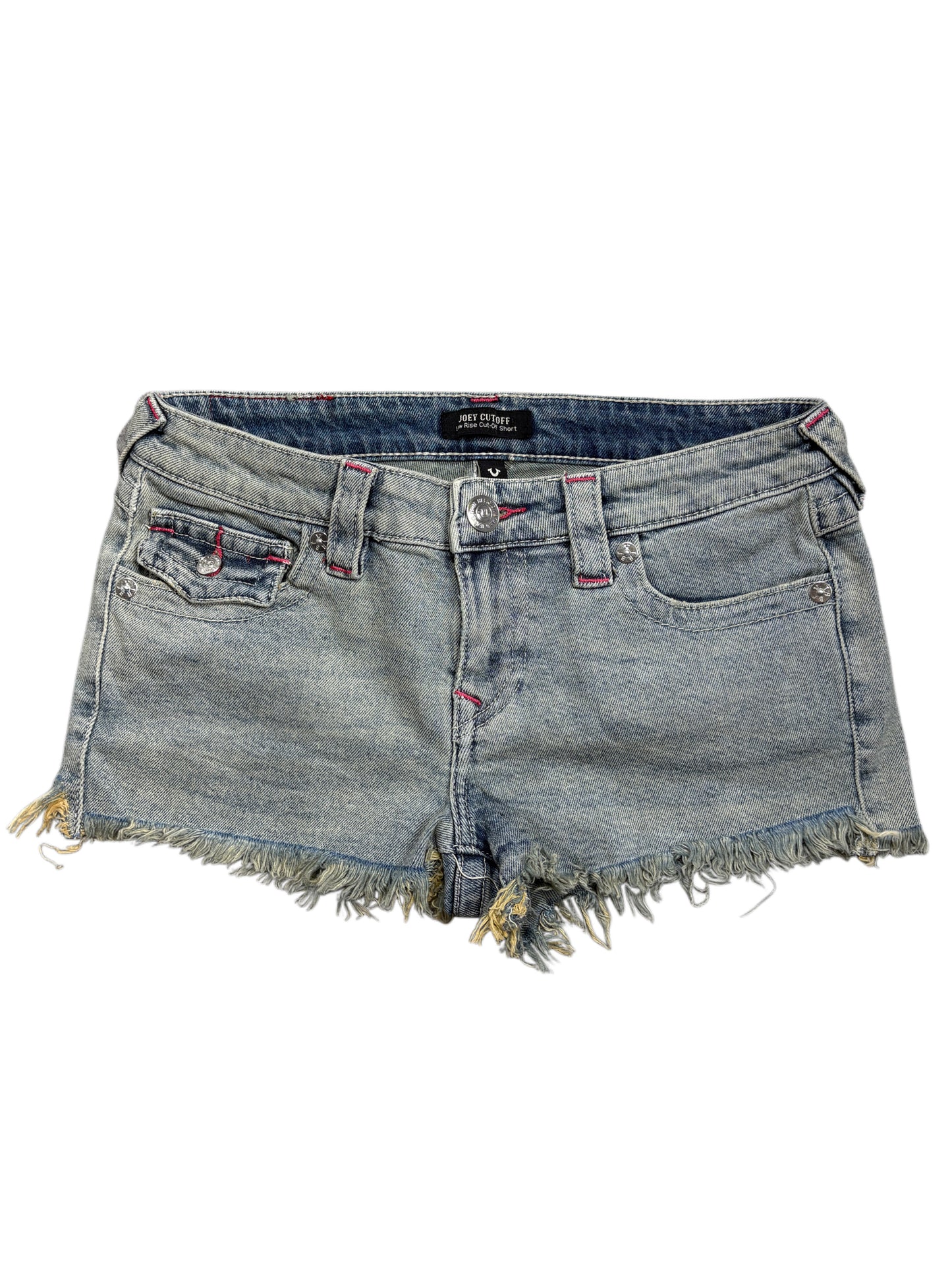 True Religion pink & denim shorts