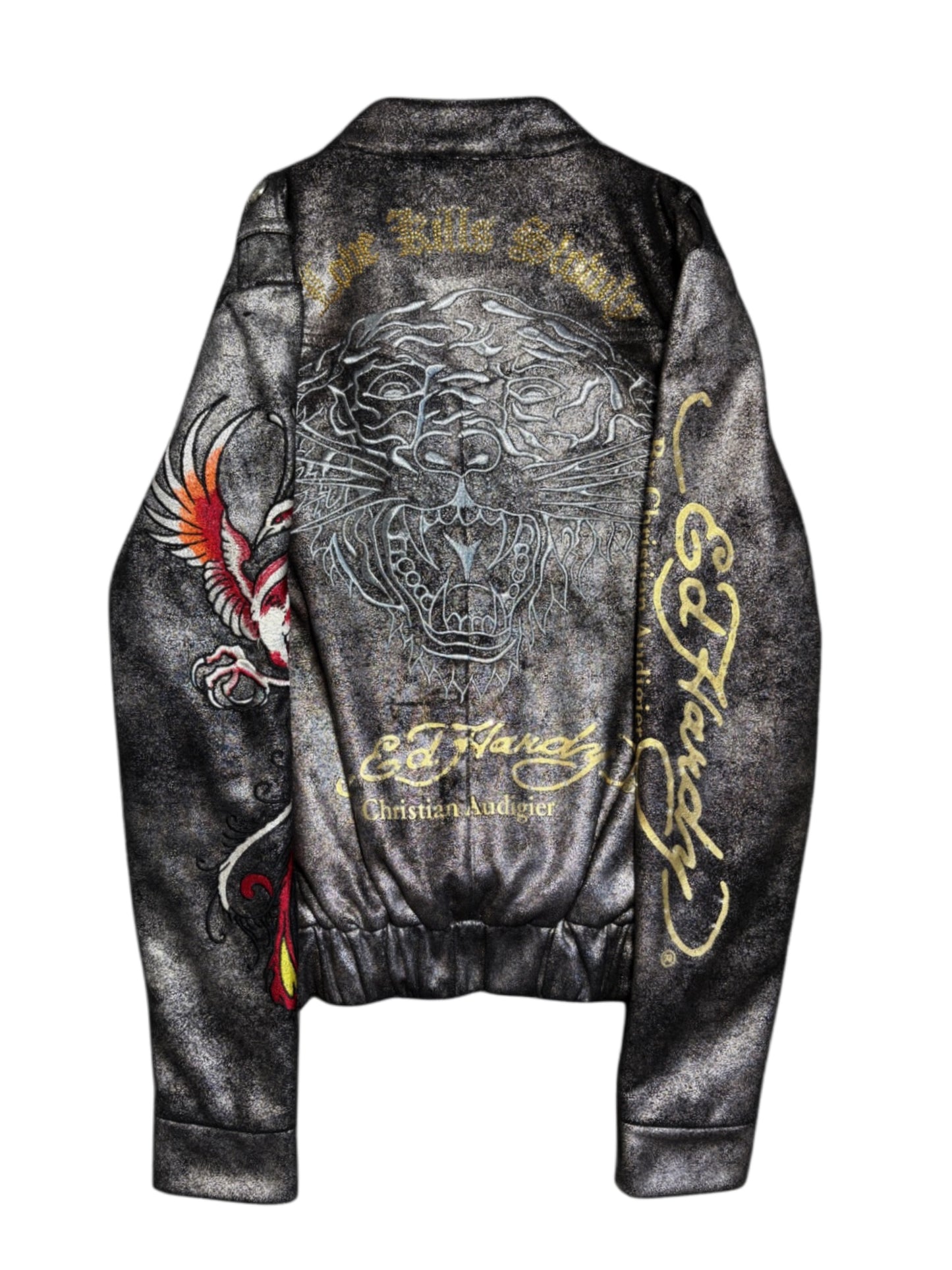 2000s *RARE* ED HARDY CHRISTIAN AUDIGIER ZIP UP JACKET ☣️
