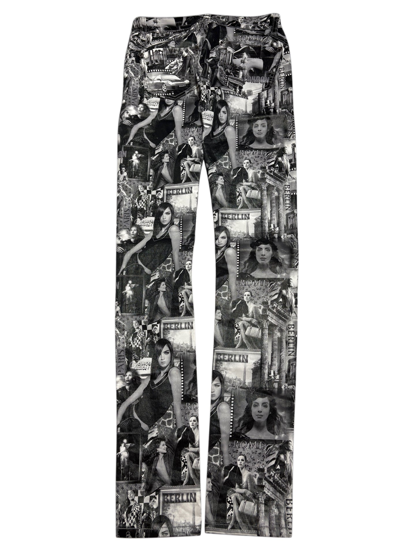 2000s sexy skinny archive full print pants