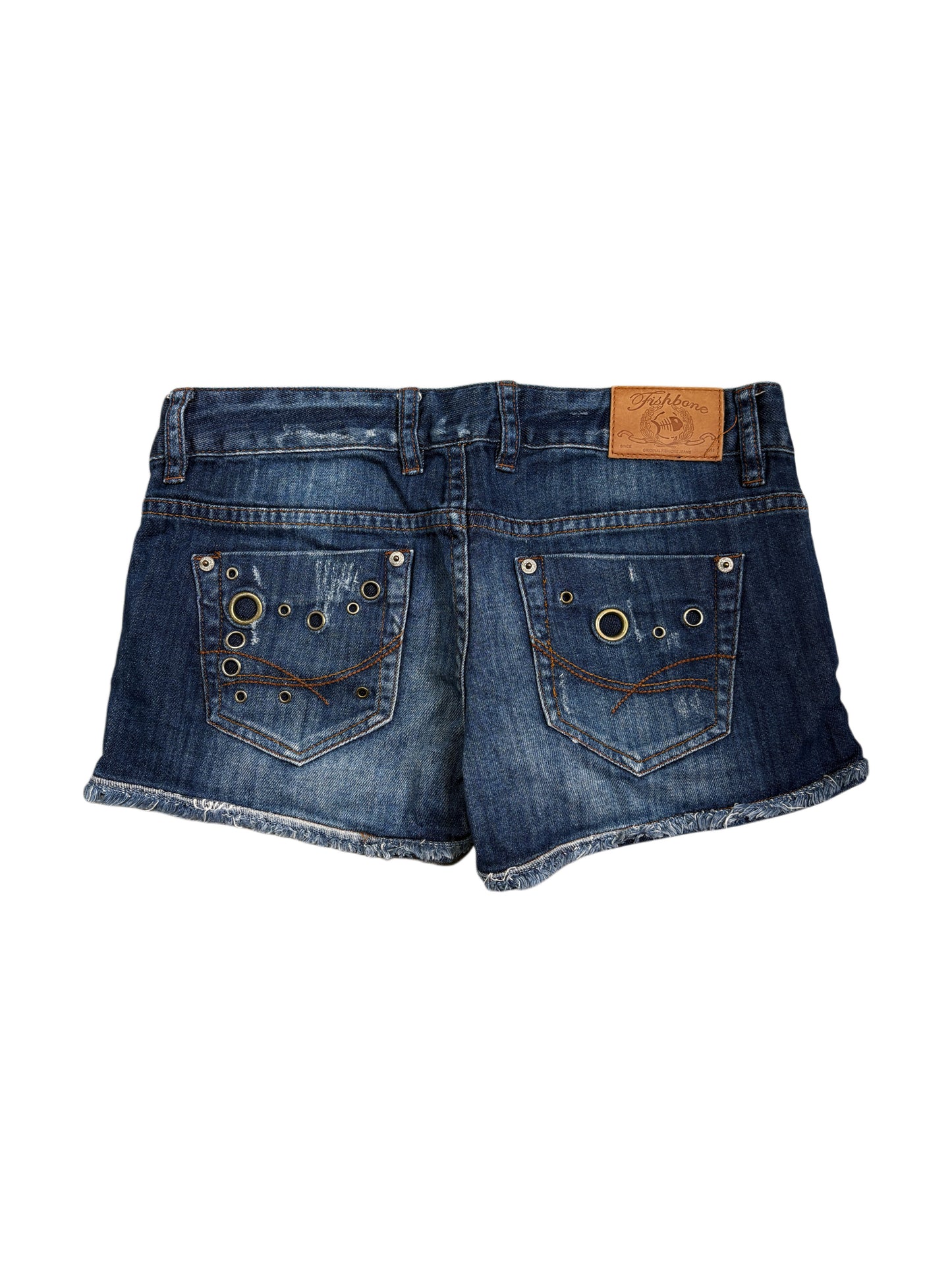 2000s Fishbone O-rings Jeans Shorts