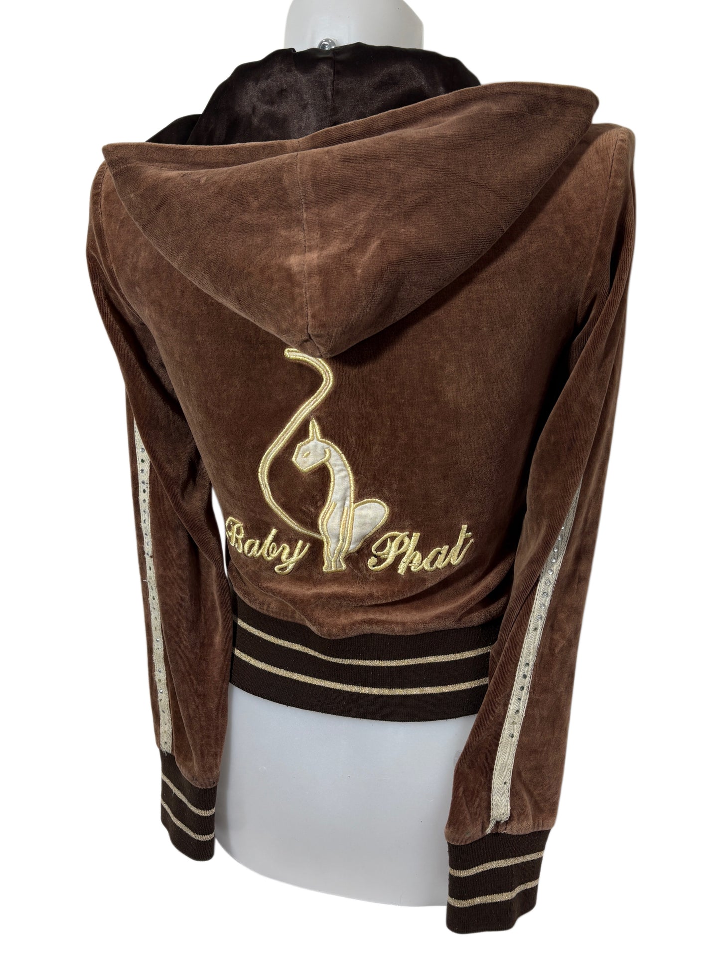 2000s Baby Phat Zip up Welur hoodie