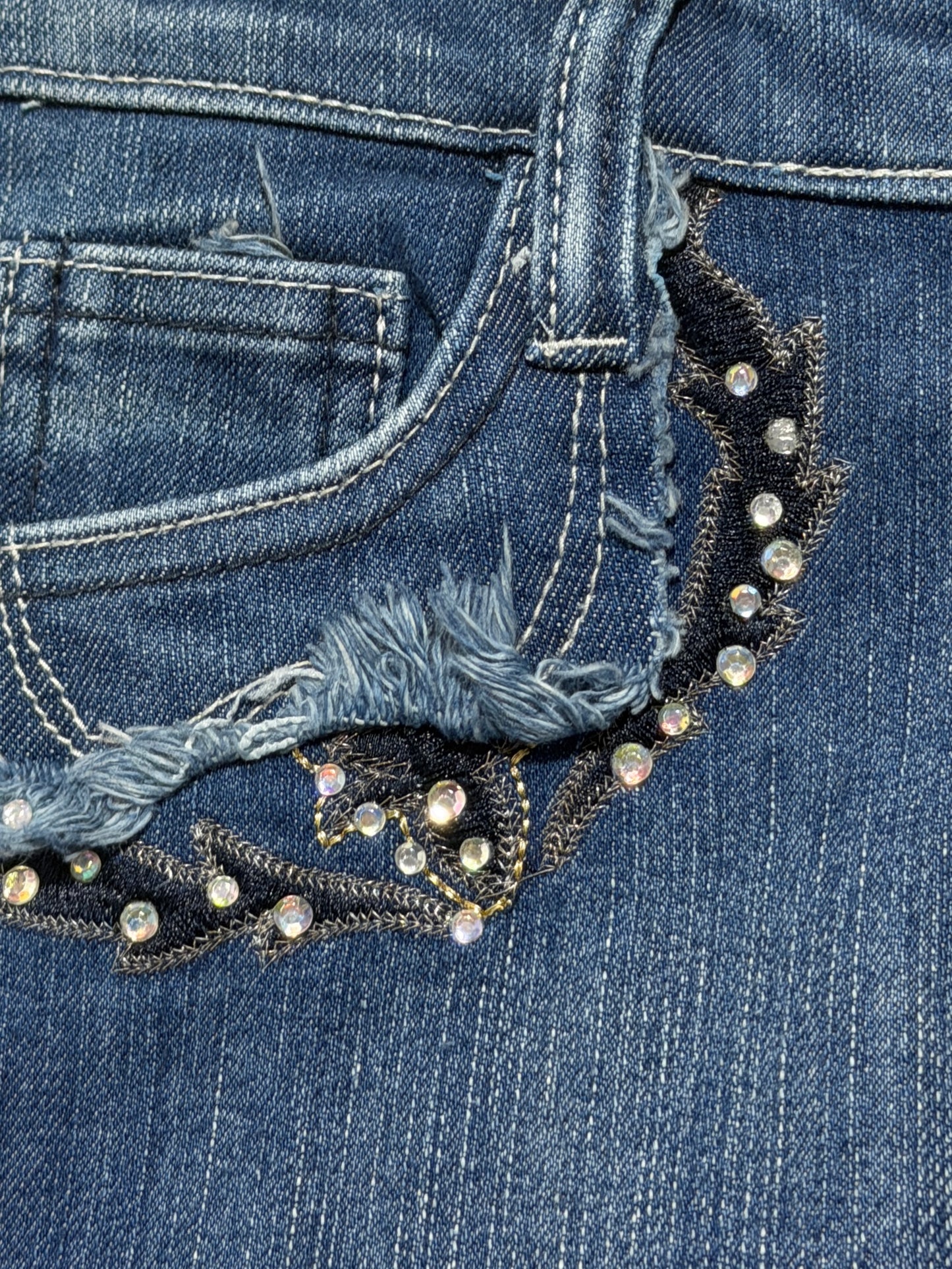 2000s Flare Embroidered Jeans