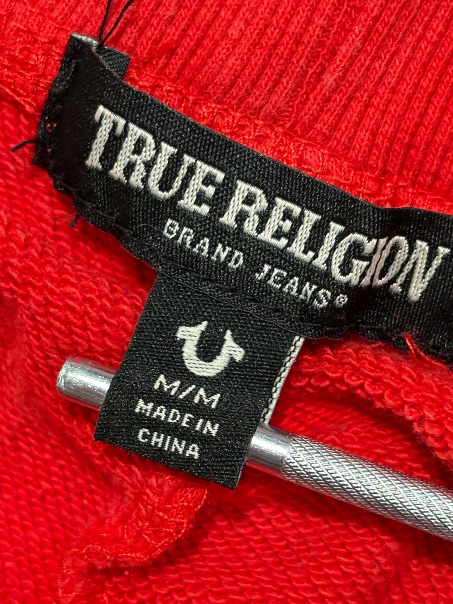 True Religion red washed flare pants