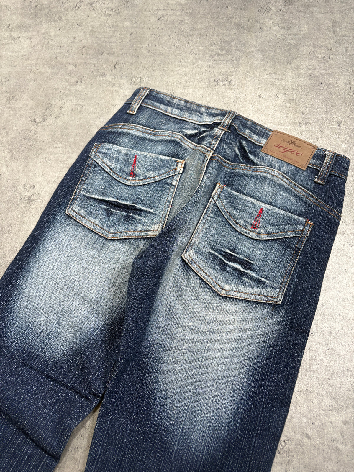 2000s Seyoo Flared Washed Jeans Bootcut
