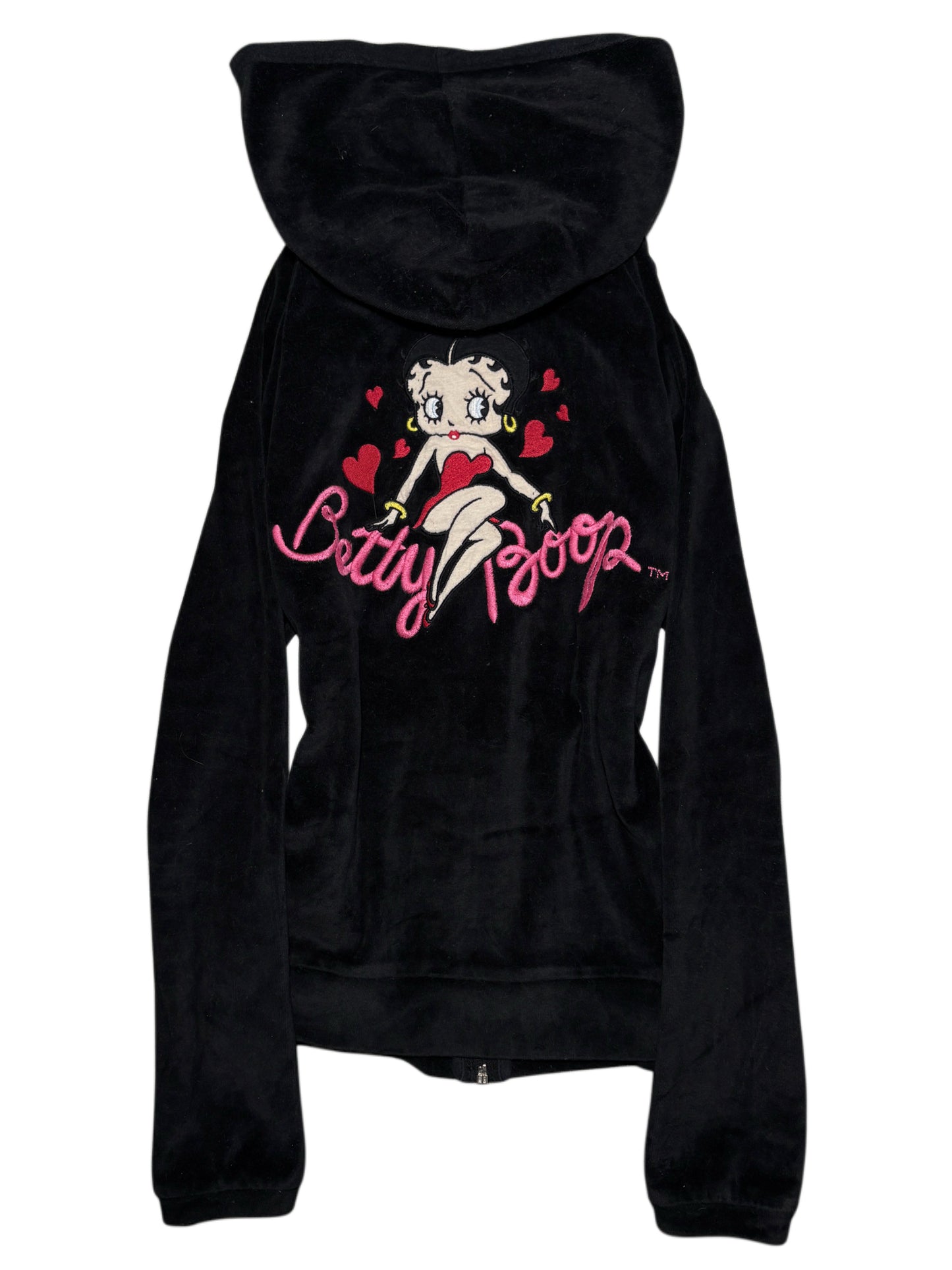 2000s Betty Boop Welur Zip Up Hoodie