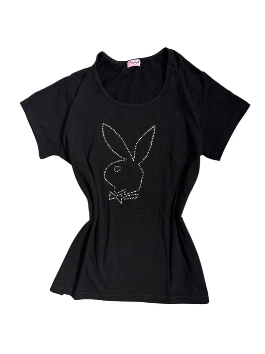 2000s Playboy Tee z kryształkami