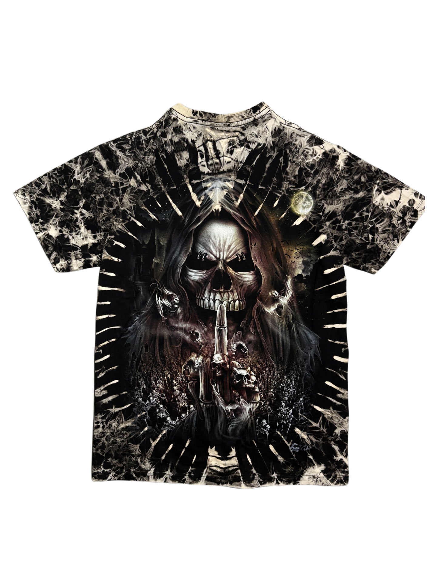 2000s Skull Skeleton Goth Kolczyk T-shirt