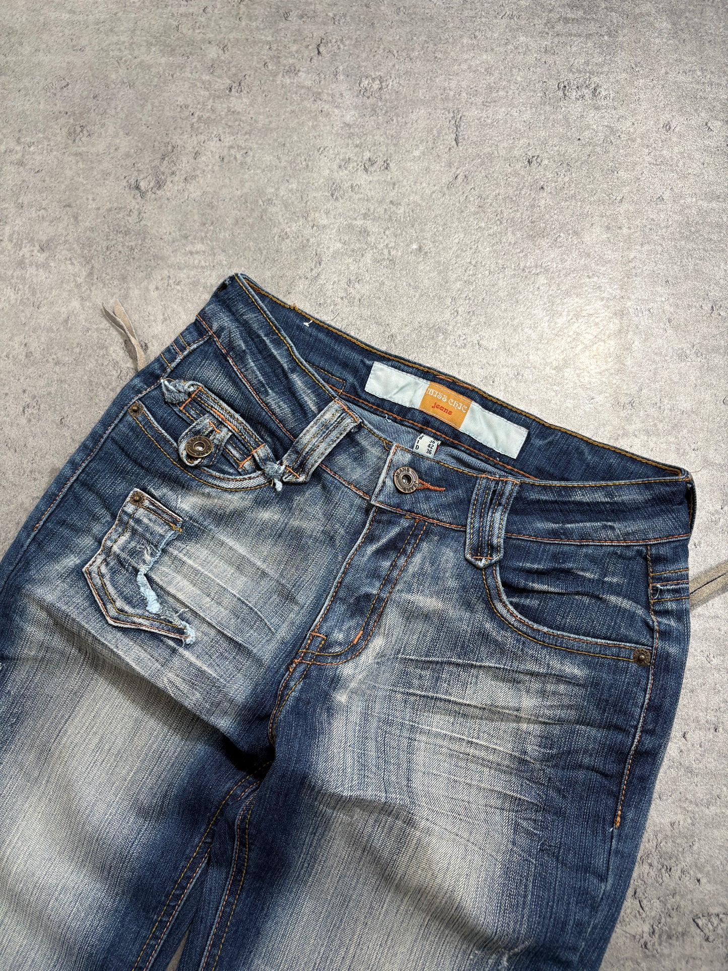 2000s Miss Chic Crowns Gold Jeans