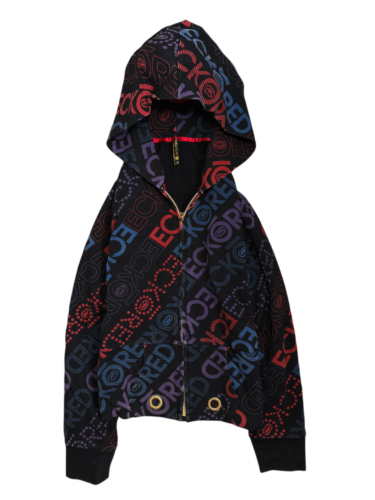 2000s Ecko Red Y2K zip Hoodie