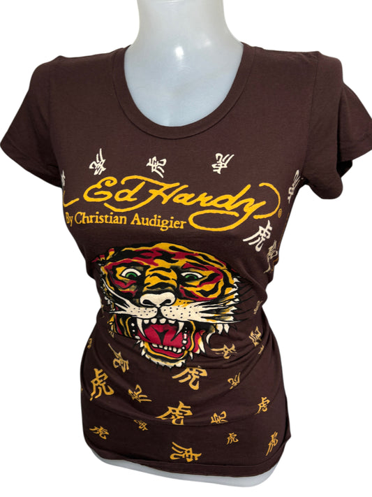 2000s Ed Hardy Y2K T-shirt Tiger